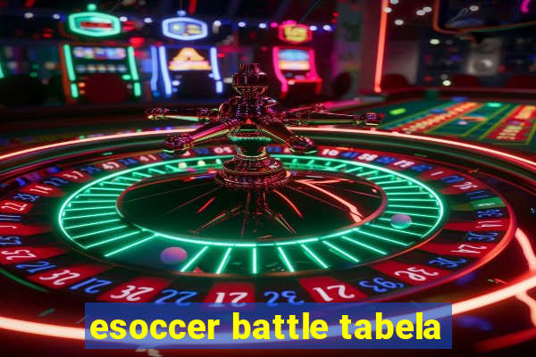 esoccer battle tabela